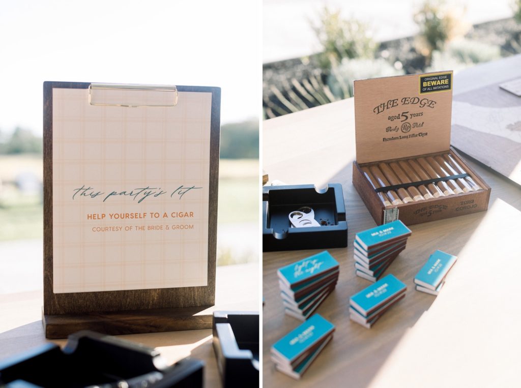 smoking cigars at a wedding, wedding cigars
